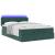 Cadru de pat otoman cu saltea verde închis 140x190cm catifea GartenMobel Dekor