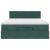 Cadru de pat otoman cu saltea verde închis 140x190cm catifea GartenMobel Dekor