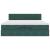 Cadru de pat otoman cu saltele Verde închis 200x200cm catifea GartenMobel Dekor