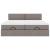 Cadru de pat otoman cu saltele Taupe 180x200cm Material GartenMobel Dekor