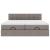 Cadru de pat otoman cu saltele Taupe 180x200cm Material GartenMobel Dekor
