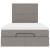 Cadru de pat otoman cu saltea Taupe 120x190 cm Material GartenMobel Dekor