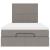 Cadru de pat otoman cu saltea Taupe 120x200cm Material GartenMobel Dekor