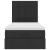 Cadru pat otoman cu saltea țesătură neagră 80x200 cm GartenMobel Dekor