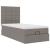 Cadru de pat otoman cu saltea Taupe 80x200cm Material GartenMobel Dekor