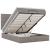 Cadru de pat otoman cu saltea Taupe 140x190cm Material GartenMobel Dekor