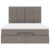 Cadru de pat otoman cu saltea Taupe 140x190cm Material GartenMobel Dekor