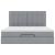 Cadru de pat otoman cu saltele țesătură gri deschis 200x200cm GartenMobel Dekor