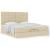 Cadru de pat otoman cu saltele crem 200x200cm stofa GartenMobel Dekor