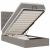 Cadru de pat otoman cu saltea Taupe 90x190cm Material GartenMobel Dekor