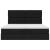 Cadru de pat otoman cu saltele, țesătură neagră 200x200cm GartenMobel Dekor