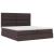 Cadru de pat otoman cu saltele țesătură maro închis 200x200cm GartenMobel Dekor