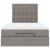 Cadru de pat otoman cu saltea Taupe 120x190 cm Material GartenMobel Dekor