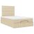 Cadru de pat otoman cu saltea crem 120x200cm stofa GartenMobel Dekor