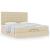 Cadru de pat otoman cu saltele crem 200x200cm stofa GartenMobel Dekor