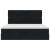 Cadru de pat otoman cu saltele, catifea neagră 200x200cm GartenMobel Dekor