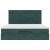 Cadru de pat otoman cu saltele Verde închis 200x200cm catifea GartenMobel Dekor
