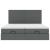 Cadru de pat otoman cu saltele țesătură gri închis 160x200cm GartenMobel Dekor