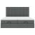 Cadru de pat otoman cu saltele țesătură gri închis 160x200cm GartenMobel Dekor