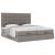 Cadru de pat otoman cu saltele Taupe 180x200cm Material GartenMobel Dekor