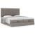Cadru de pat otoman cu saltele Taupe 180x200cm Material GartenMobel Dekor
