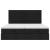 Cadru de pat otoman cu saltele, material negru 160x200cm GartenMobel Dekor