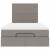 Cadru de pat otoman cu saltea Taupe 120x190 cm Material GartenMobel Dekor