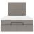 Cadru de pat otoman cu saltea Taupe 120x200cm Material GartenMobel Dekor