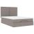 Cadru de pat otoman cu saltea Taupe 140x190cm Material GartenMobel Dekor