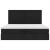 Cadru de pat otoman cu saltele, țesătură neagră 200x200cm GartenMobel Dekor