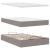 Cadru de pat otoman cu saltea Taupe 120x200cm Material GartenMobel Dekor