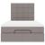 Cadru de pat otoman cu saltea Taupe 120x200cm Material GartenMobel Dekor