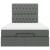Cadru pat otoman cu saltea țesătură gri închis 120x190 cm GartenMobel Dekor