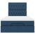 Cadru de pat otoman cu saltea 120x190 cm țesătură albastră GartenMobel Dekor