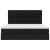 Cadru de pat otoman cu saltele, țesătură neagră 200x200cm GartenMobel Dekor