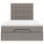 Cadru de pat otoman cu saltea Taupe 120x200cm Material GartenMobel Dekor