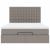 Cadru de pat otoman cu saltea Taupe 140x190cm Material GartenMobel Dekor
