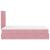 Cadru de pat otoman cu saltele Roz 120x190cm catifea GartenMobel Dekor