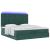 Cadru de pat otoman cu saltele Verde închis 200x200cm catifea GartenMobel Dekor