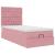 Cadru de pat otoman cu saltele, catifea roz 90x190cm GartenMobel Dekor