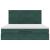 Cadru de pat otoman cu saltele Verde închis 200x200cm catifea GartenMobel Dekor