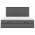Cadru de pat otoman cu saltele țesătură gri închis 160x200cm GartenMobel Dekor
