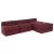 Canapea modulară Manual 4 pcs Bordo 70 x 70 x 56 cm țesătură GartenMobel Dekor