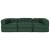 Canapea modulară Manual 3 pcs Verde 70 x 70 x 56 cm țesătură GartenMobel Dekor