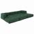 Canapea modulară Manual 3 pcs Verde 70 x 70 x 56 cm țesătură GartenMobel Dekor
