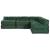 Canapea modulară Manual 4 pcs Verde 70 x 70 x 56 cm țesătură GartenMobel Dekor