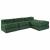 Canapea modulară Manual 4 pcs Verde 70 x 70 x 56 cm țesătură GartenMobel Dekor