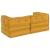 Canapea modulară Manual 2 pcs Galben 70 x 70 x 56 cm țesătură GartenMobel Dekor