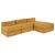 Canapea modulară Manual 4 pcs Galben 70 x 70 x 56 cm țesătură GartenMobel Dekor