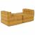 Canapea modulară Manual 4 pcs Galben 70 x 70 x 56 cm țesătură GartenMobel Dekor